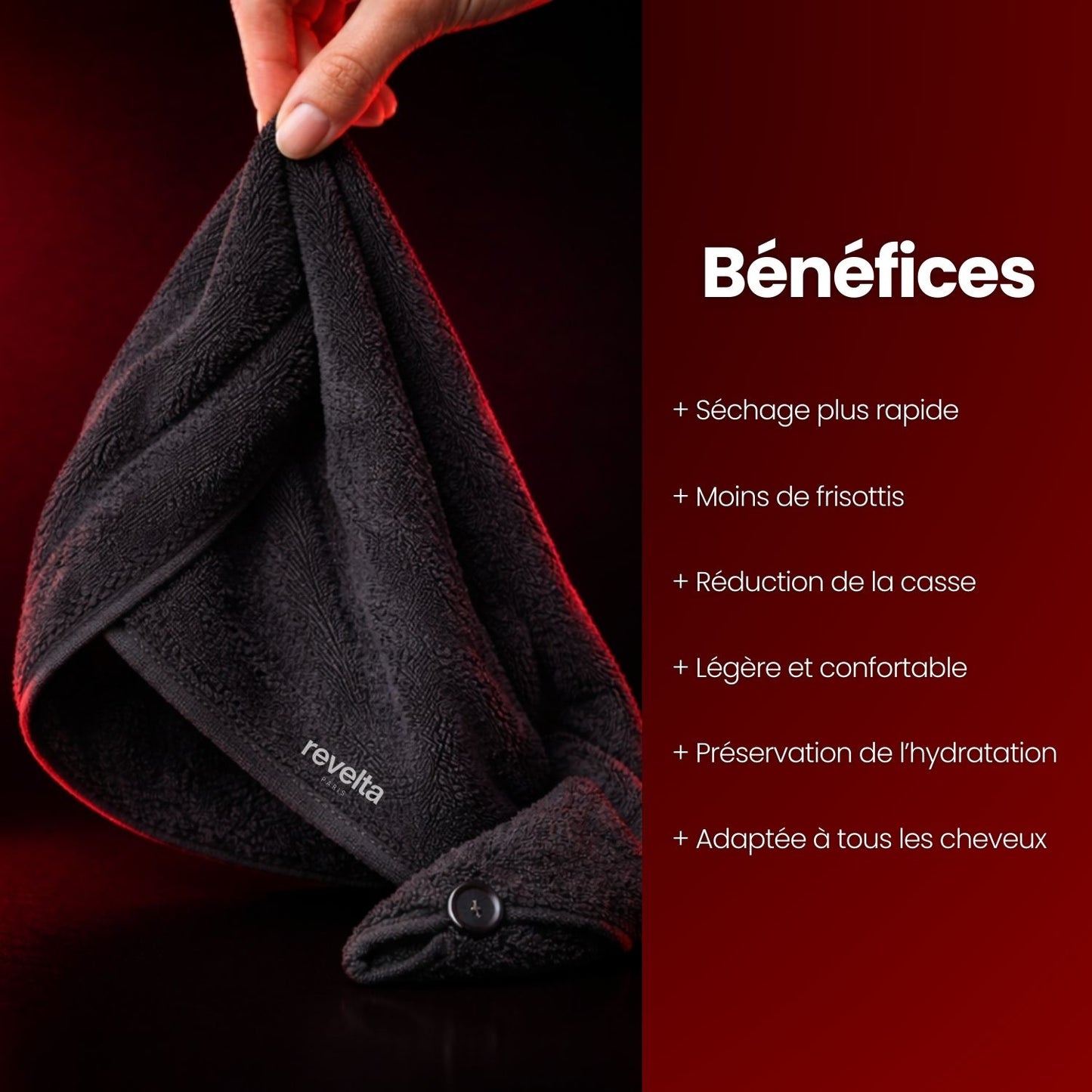 Serviette à cheveux en microfibres